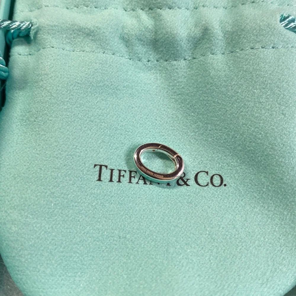 New Tiffany & Co oval blue enamel clasping ring RARE RETIRED - Picture 3 of 5